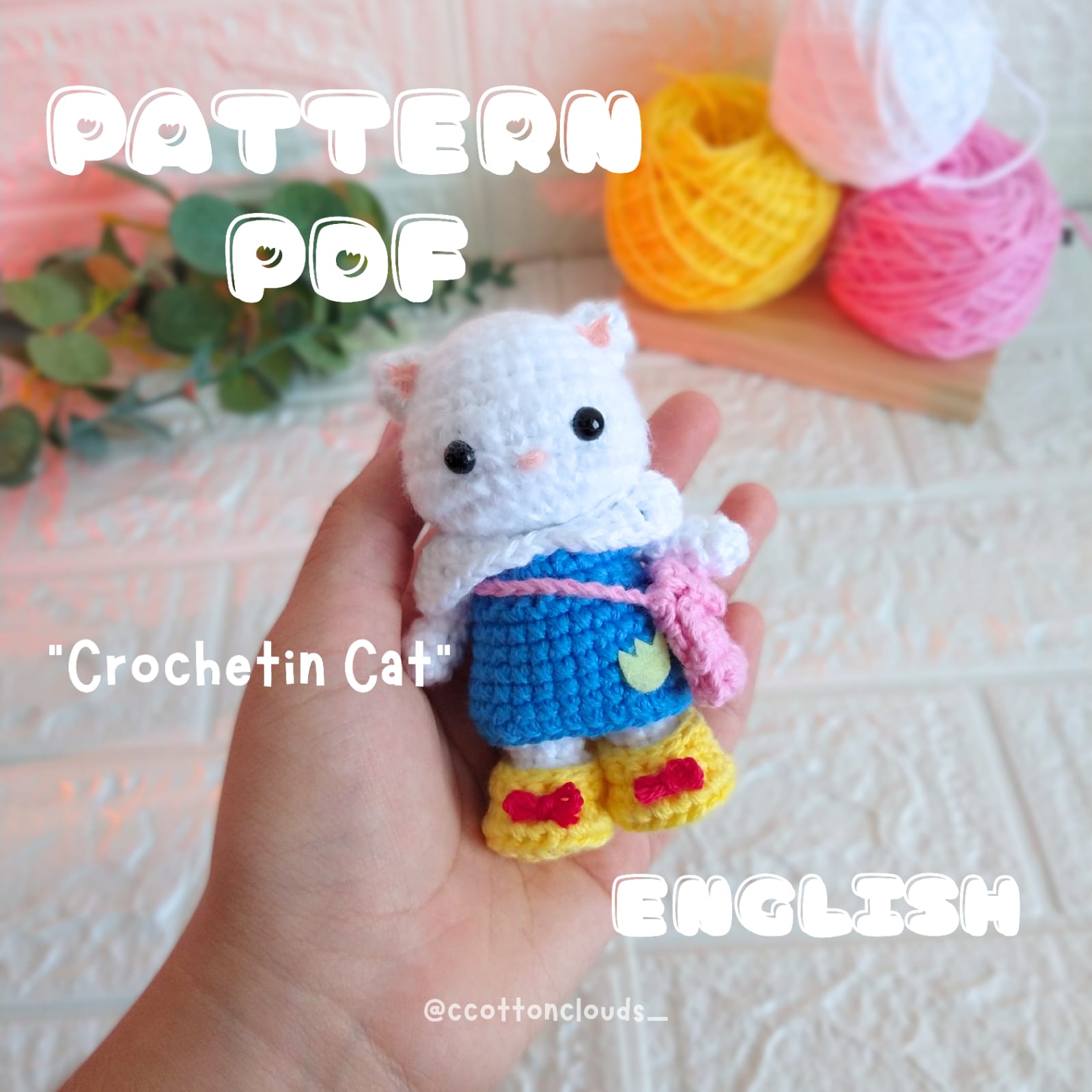 crochetin cat patrón digital crochetin cat patrón digital